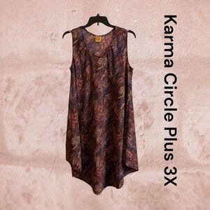 Karma Circle Plus 3 XL Women's Swing Dress Animal Print *1047​​